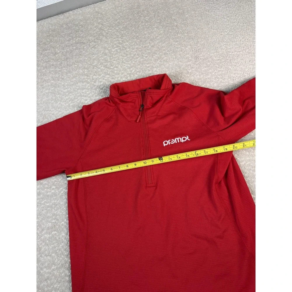 The North Face Pullover Mens‎ Large Red 1/4 Zip Mock Neck Stretch Fleece Hiking